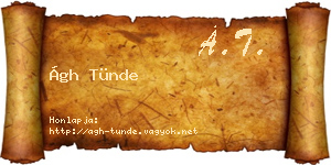 Ágh Tünde névjegykártya