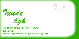 tunde agh business card